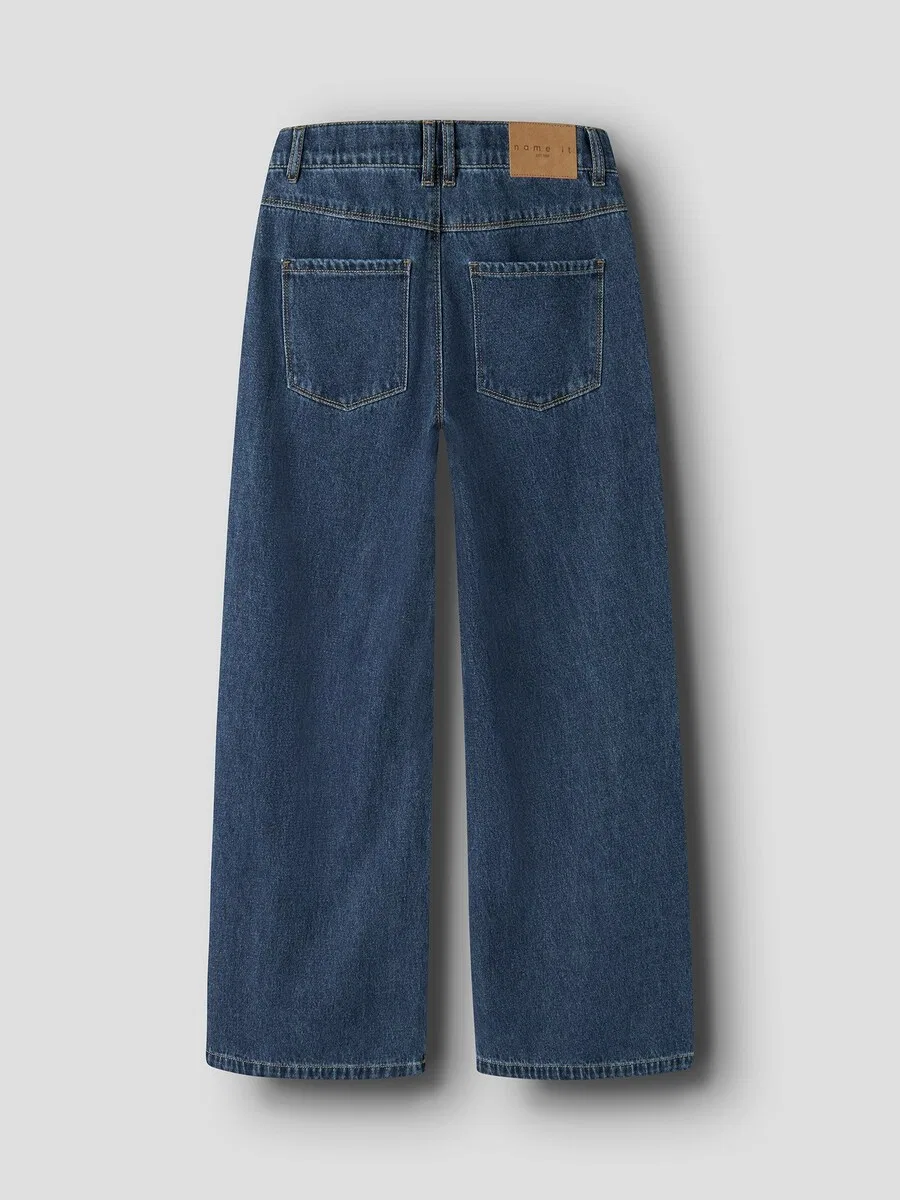 Джинсы NAME IT Wide leg Jeans 'NKFBella' темно-синего цвета — фото 2