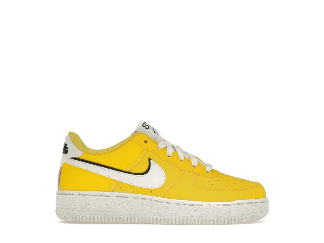Детские кроссовки для мальчиков с принтом Nike Air Force 1 Low LV8 82, Tour Yellow/Black/Tour Yellow/Sail