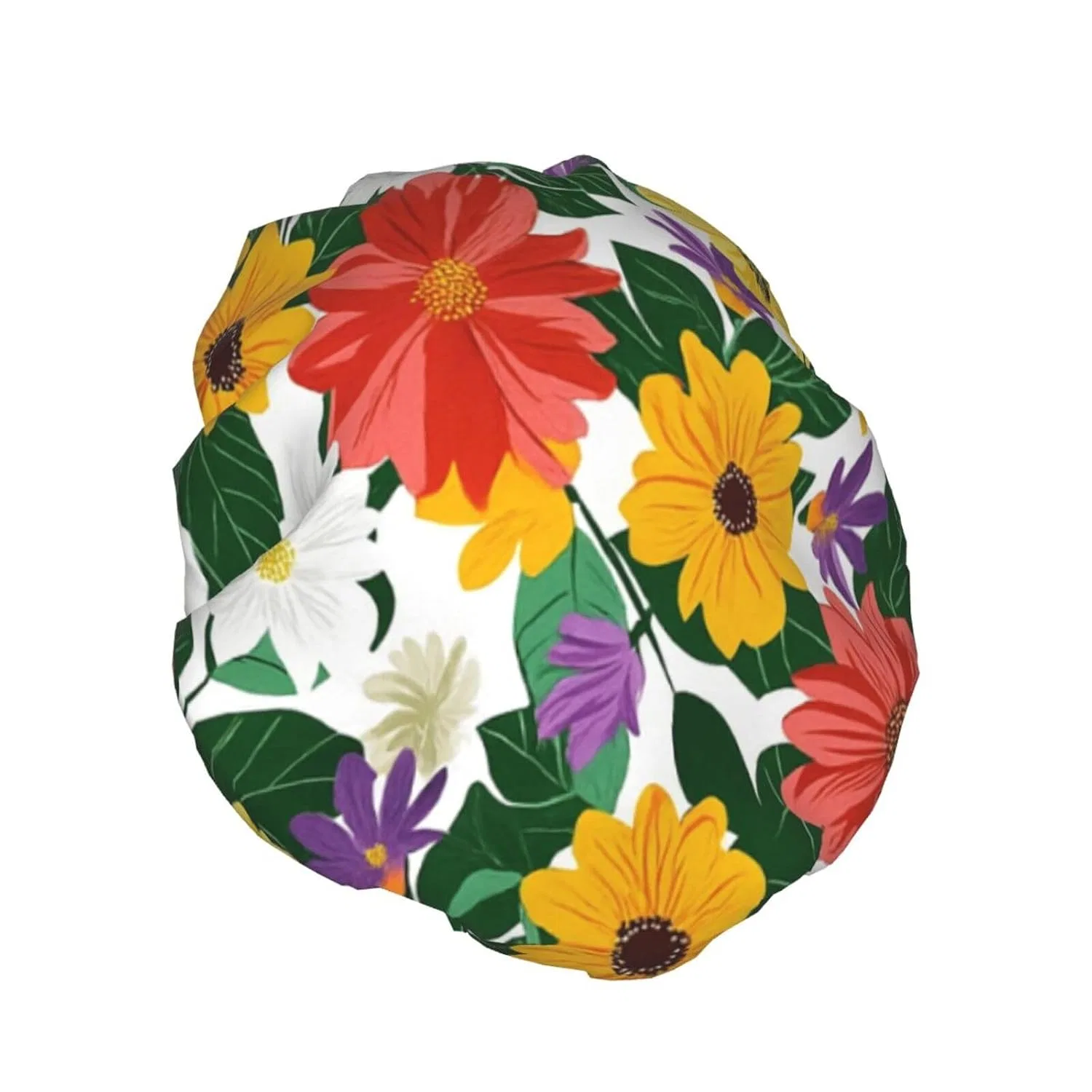 Двойная водонепроницаемая шапочка для душа HLBSDM, Vibrant Daisies Garden — фото 2