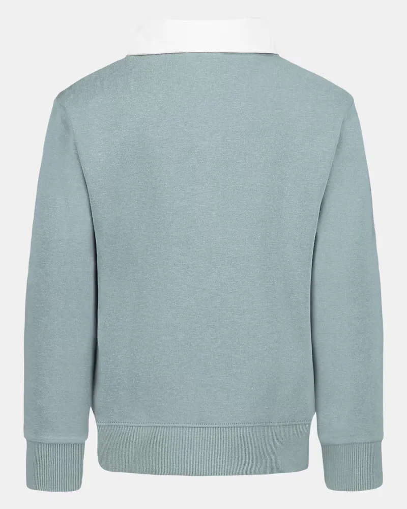 Регби-рубашка из мягкого хлопкового футера UA Rival Terry UnderArmour, Serpentine/White — фото 3