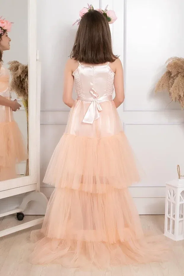 Детское платье для девочек с принтом Denimini, Somon — фото 4