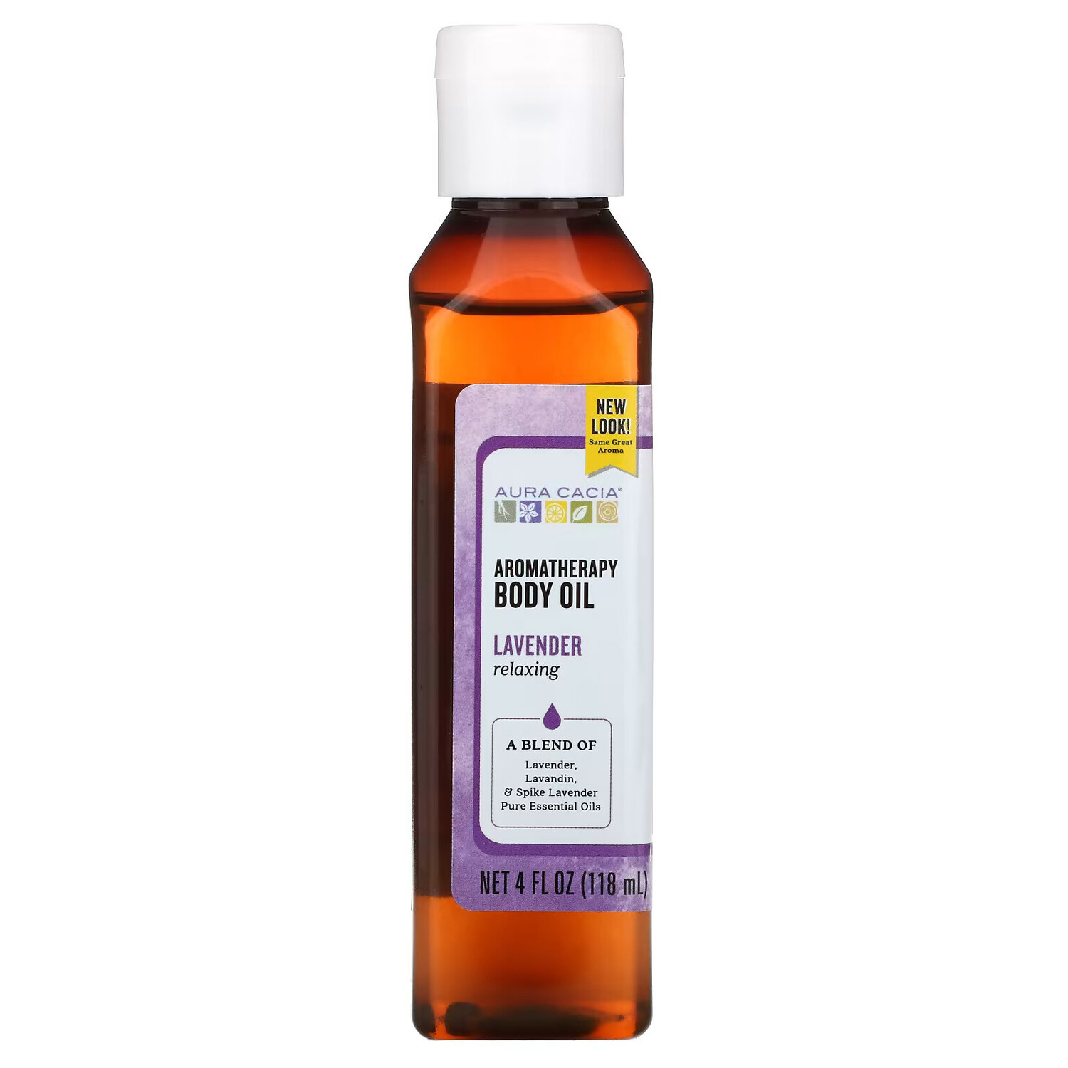 

Aura Cacia, Масло для тела с эффектом ароматерапии, успокаивающая лаванда, 4 жидкие унции (118 мл)