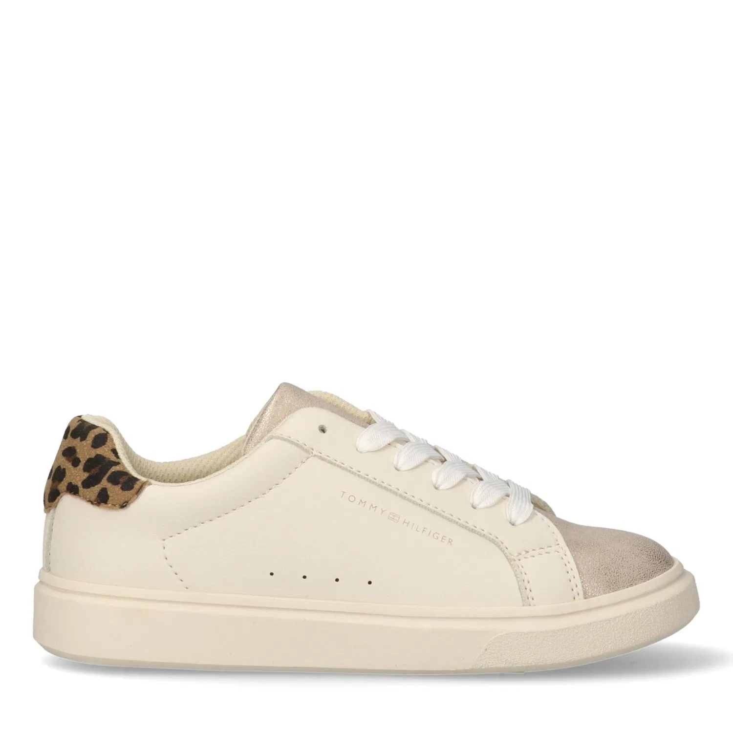Детские кроссовки на шнуровке Tommy Hilfiger, Metallic Beige — фото 3
