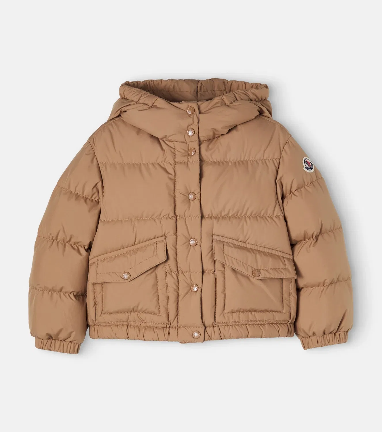 Легкая куртка с капюшоном Moncler Enfant, бежевый