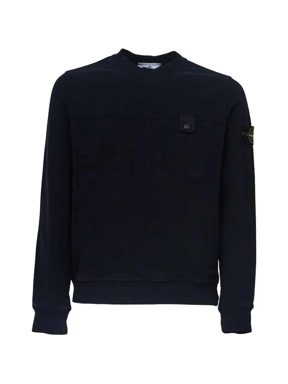 Толстовка с логотипом-нашивкой на кармане Stone Island, синий