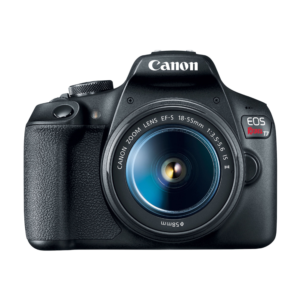Фотоаппарат цифровой Canon EOS Rebel T7 DSLR с объективом Canon EF-S 18-55mm f/3.5-5.6 IS II, черный — фото 2
