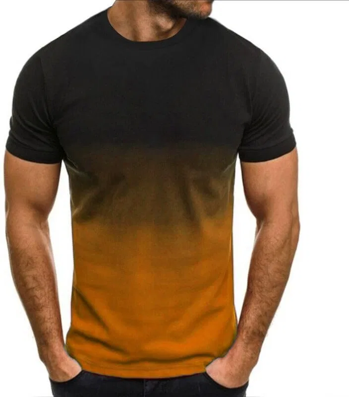 Мужская футболка с градиентом T-Shirt, Orange — фото 2