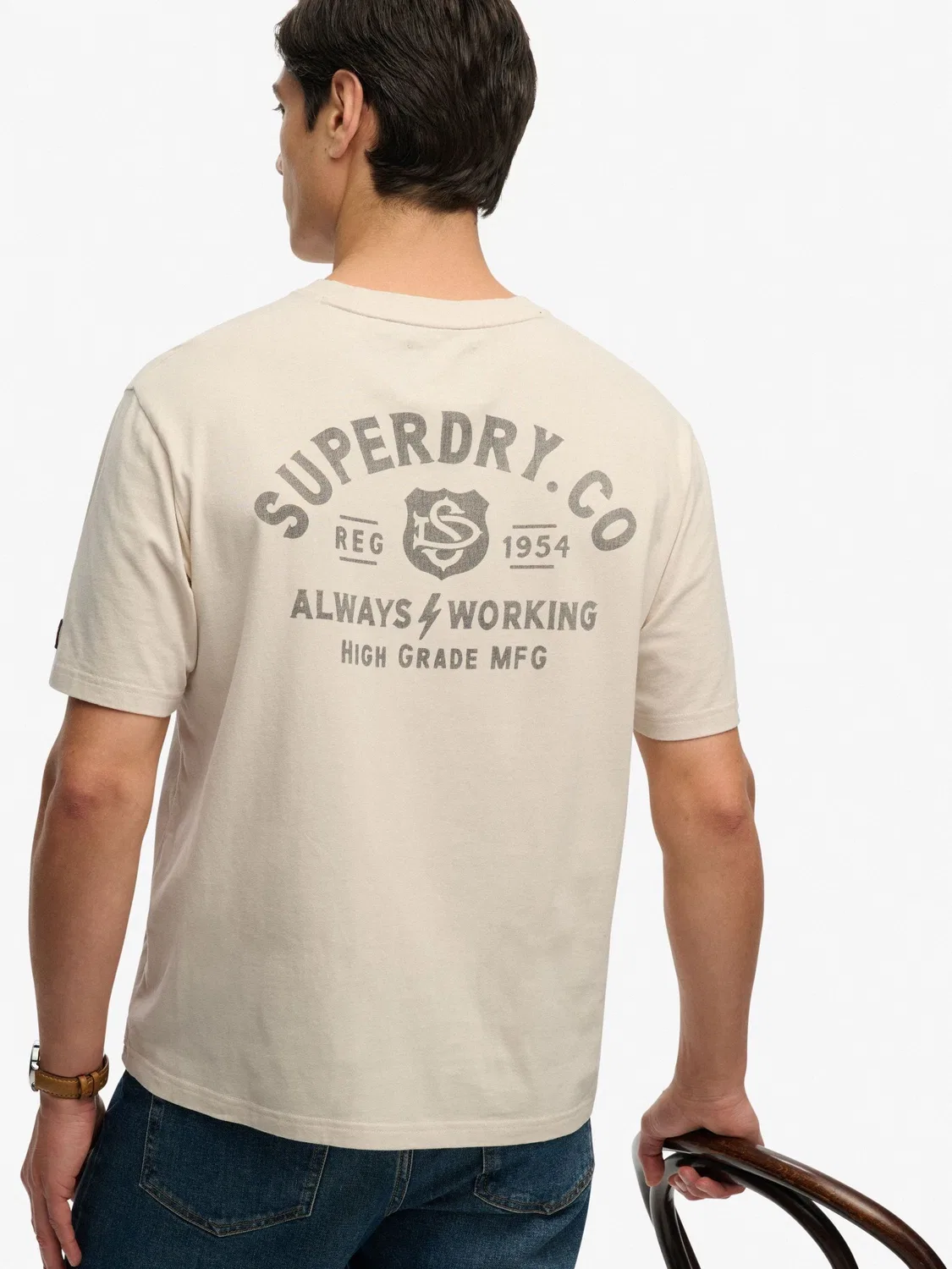 Футболка свободного кроя Heritage Biker Superdry, серый — фото 2