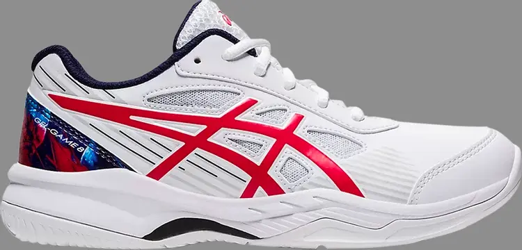 

Кроссовки gel game 8 le gs 'white classic red' Asics, белый, Белый;красный, Кроссовки gel game 8 le gs 'white classic red' Asics, белый