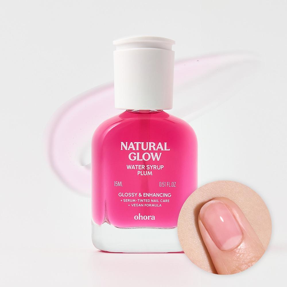 Укрепляющий гель-лак Ohora Natural Glow Glazed Line, Plum, 15 мл