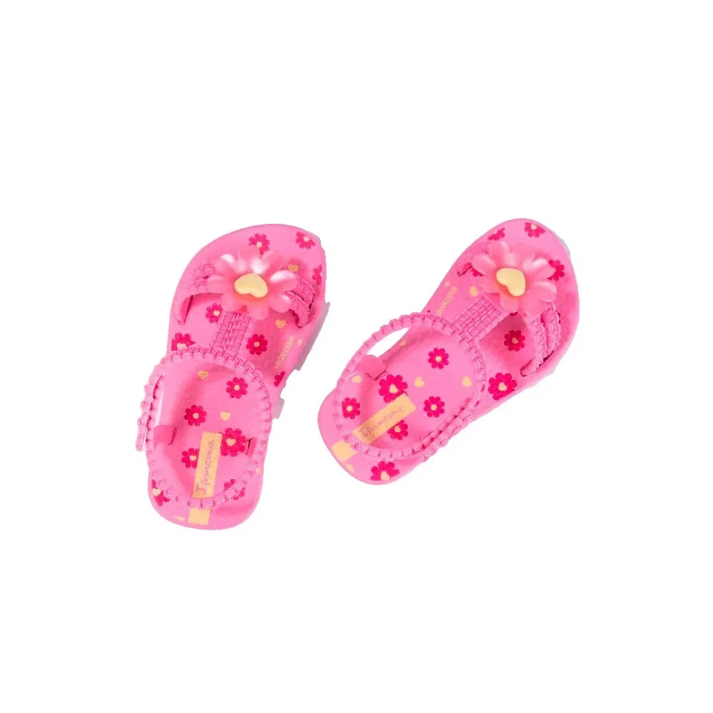 Детские сандалии для девочек с цветочным декором Daisy Ipanema, Pink — фото 4