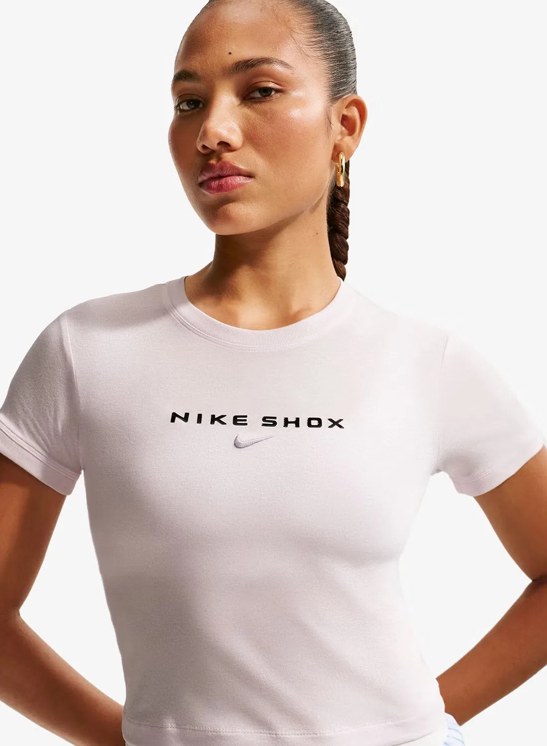 Футболка с принтом Shox Nike, жемчужно-розовый