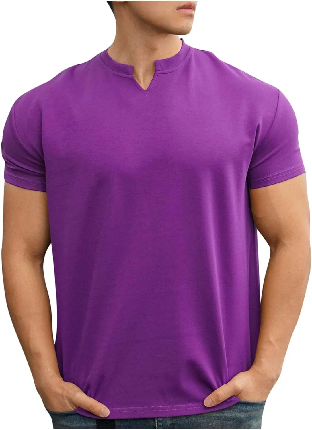 Мужская футболка с круглым вырезом Summer Classic Tops, Purple