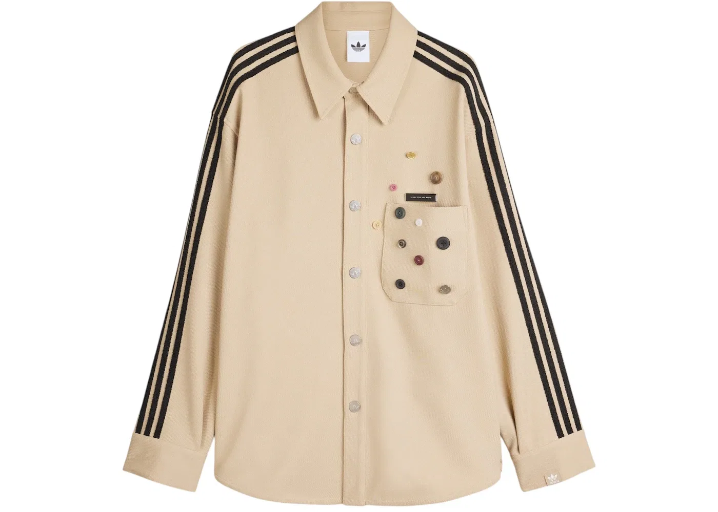 Мужская куртка-рубашка с принтом Song For The Mute Adi006 Adidas, Stone Khaki