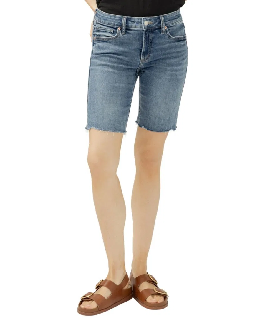 Бермуды женские с завышенной талией, Elyse Silver Jeans Co., Sunset Blue