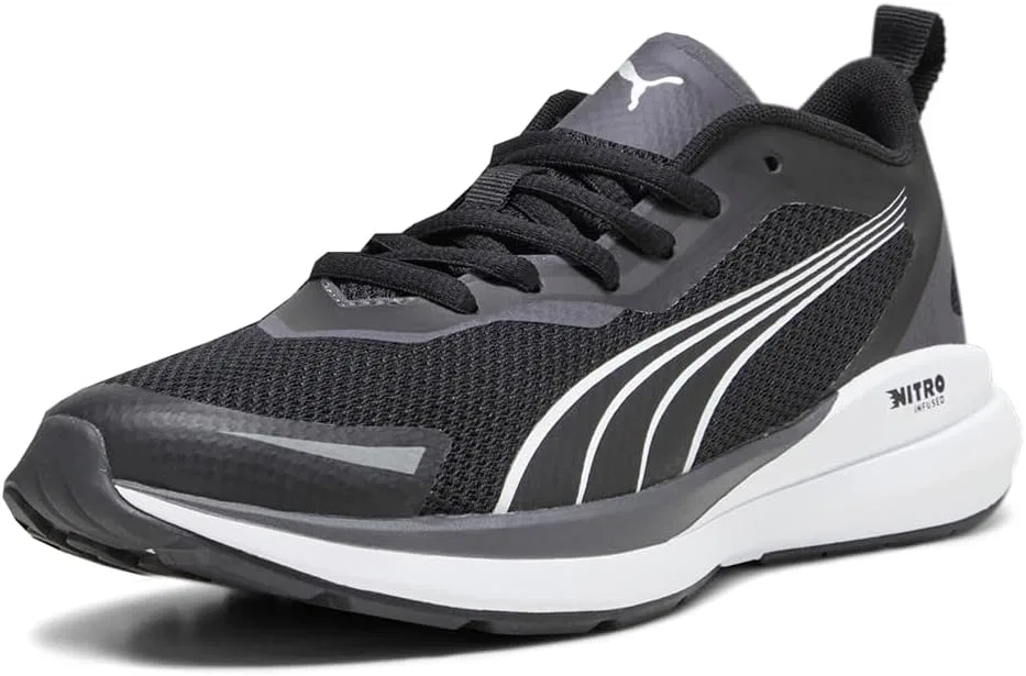 Детские кроссовки для мальчиков с шнуровкой Kruz Nitro PUMA, Black — фото 2