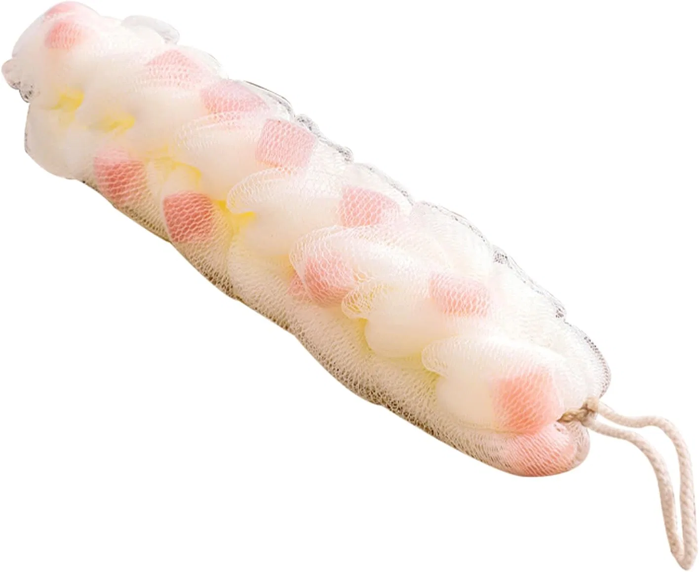Мочалка для спины из махровой ткани, Generisch, 31,5x6,5 см, Розовый