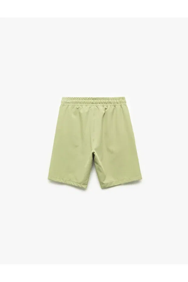 Детские шорты для мальчиков с карманами Pocket detailed bermuda waist lace up shorts Koton, Green — фото 2