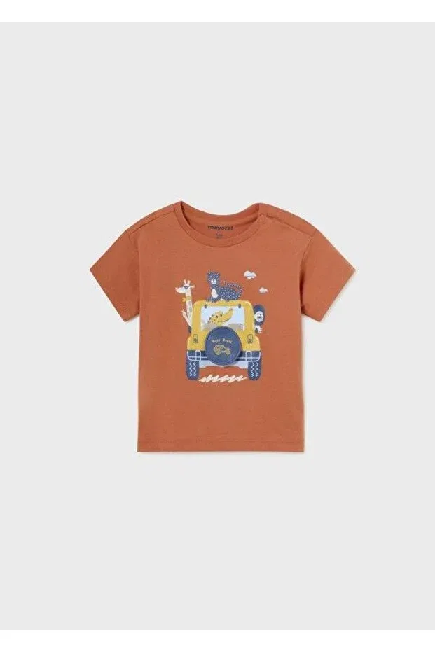 Детская футболка для мальчиков с принтом Interactive Baby Boy T-Shirt Mayoral, Orange