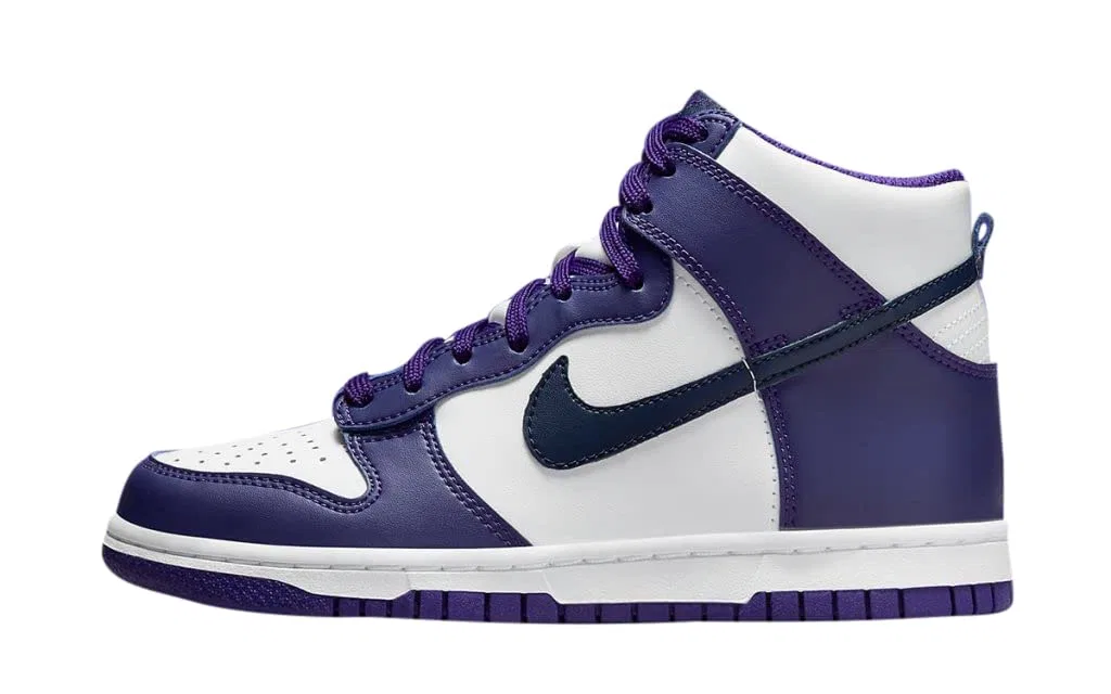 Детские кроссовки для мальчиков Nike Dunk Hi, Navy Blue Purple