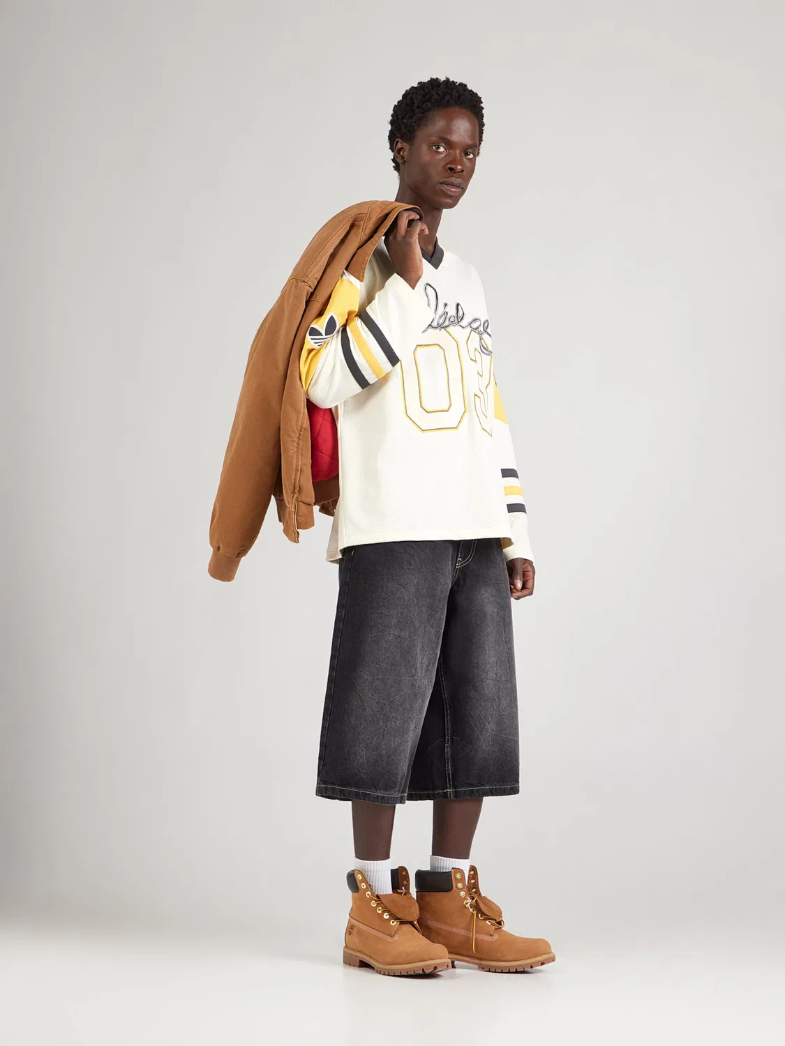 Футболка Adidas Originals Hocky желтого цвета — фото 4