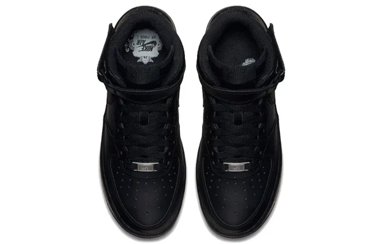 Детские кроссовки для скейтбординга с высокой посадкой Air Force 1 Mid Nike, Black — фото 4