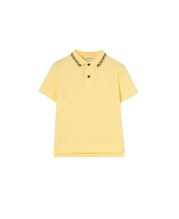 Детское поло для мальчиков хлопковое Burberry, Straw Yellow