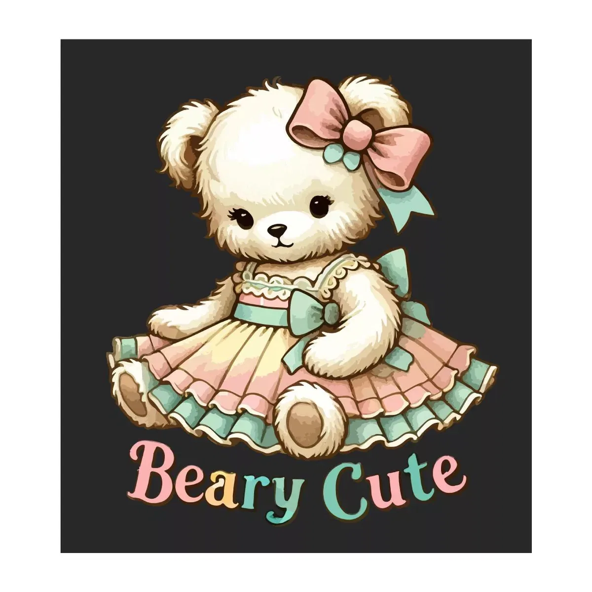 Детский свитшот с принтом для мальчиков Beary Cute Teddy Bear Bioworld, Black — фото 2