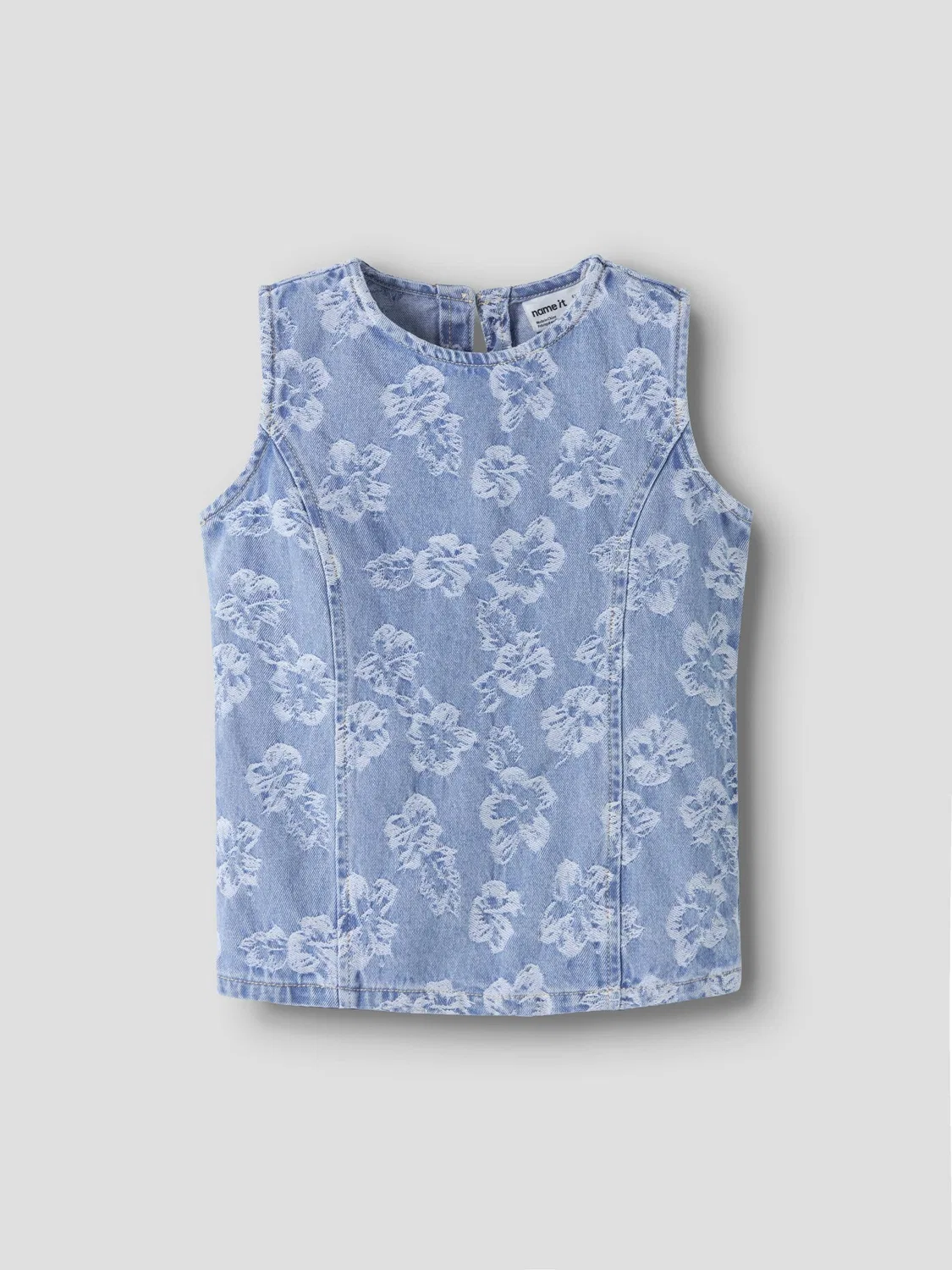 Топ джинсовый Name it, light blue denim — фото 3