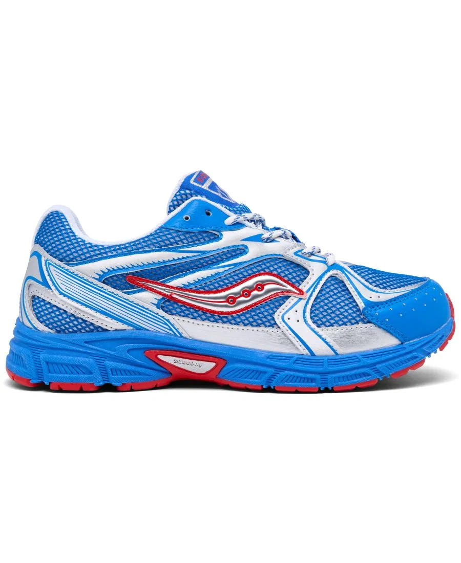 Кроссовки с сетчатым верхом и GRID-амортизацией, модель Ride Millennium Saucony, Royal Silver — фото 3