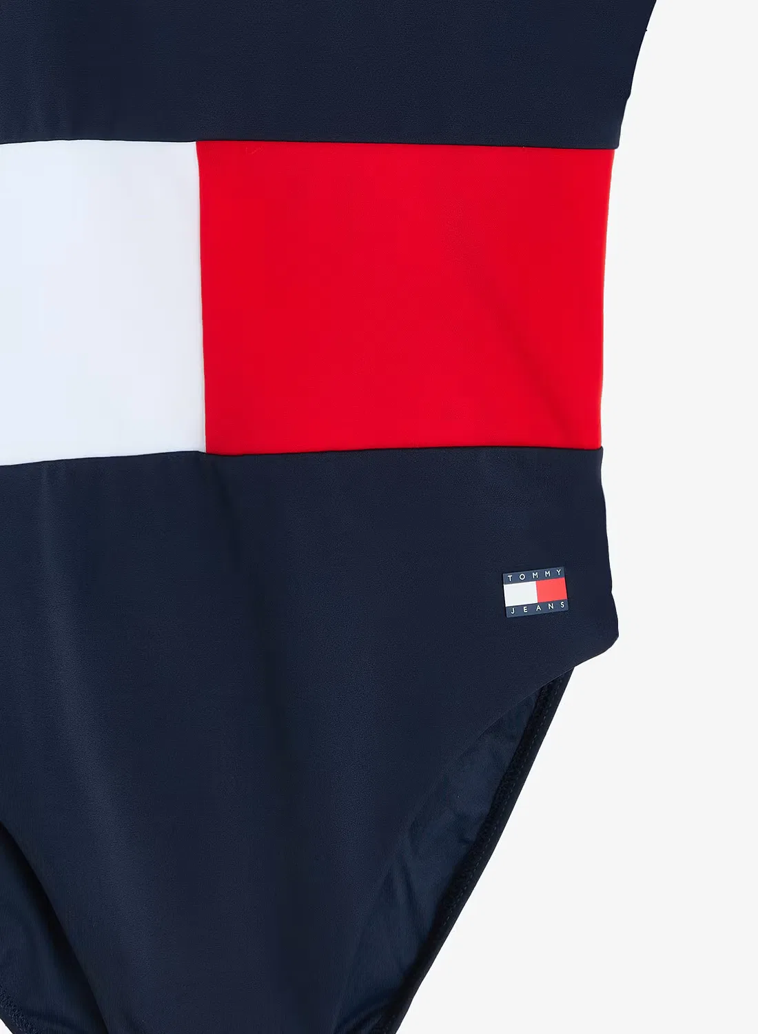 Купальник слитный с цветочным принтом Tommy Hilfiger, темно-синий — фото 3