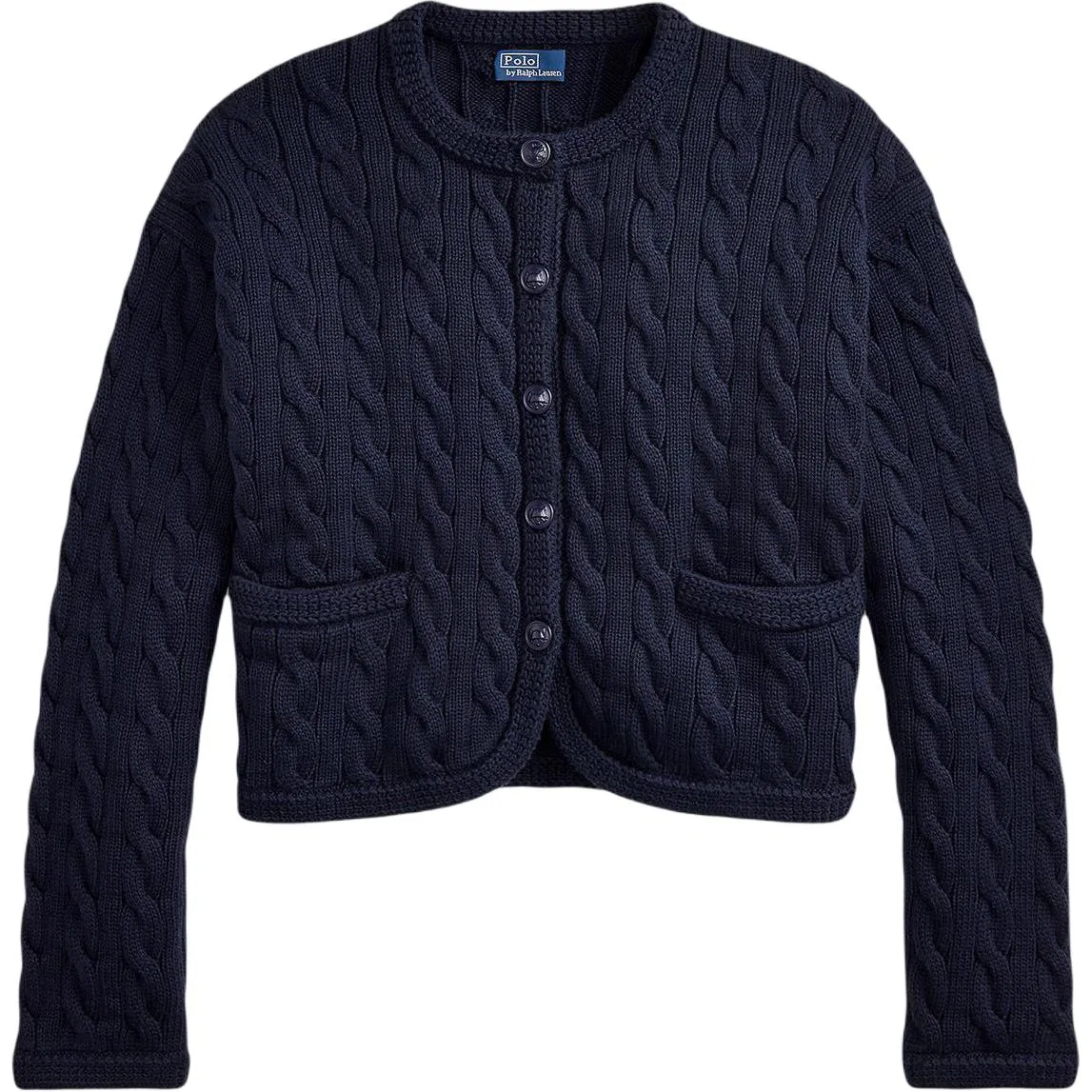 Женский свитер с круглым вырезом, умеренный прямой крой, Polo Ralph Lauren, Dark Blue