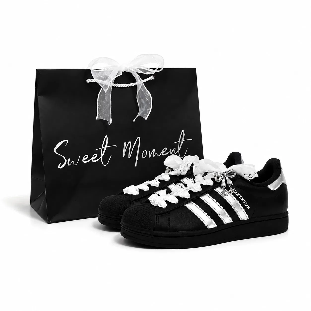 Кроссовки для скейтбординга Superstar 2, Adidas Originals, Black Silver