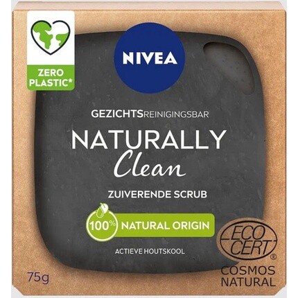 Nivea Очищающий скраб для лица Naturally Clean Face Bar 75 г — фото 3