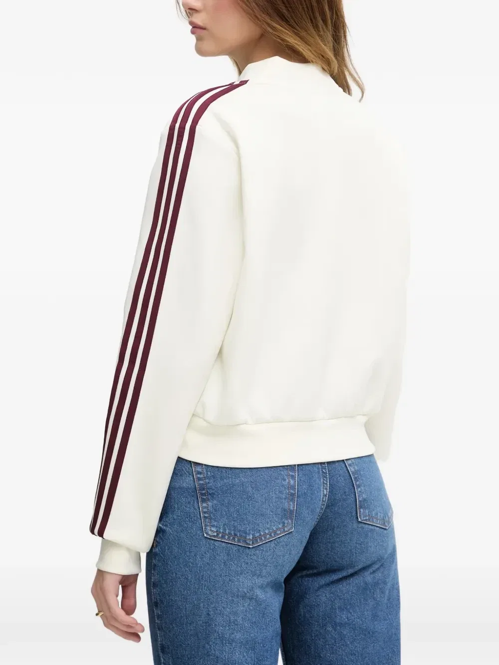Свитшот Superstar 3-Stripes с V-образным вором Adidas, бежевый — фото 3