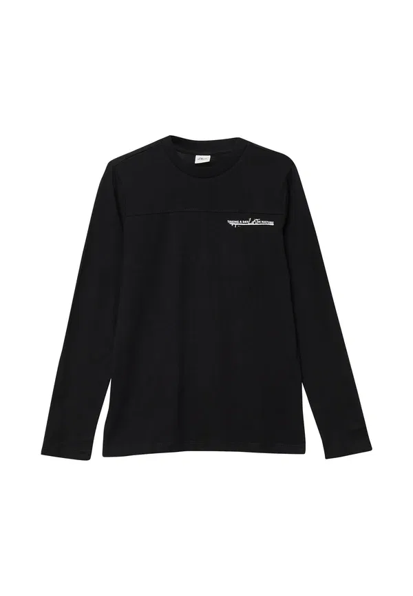 Футболка с длинным рукавом 100% хлопок Long sleeved top S.Oliver, schwarz, черный