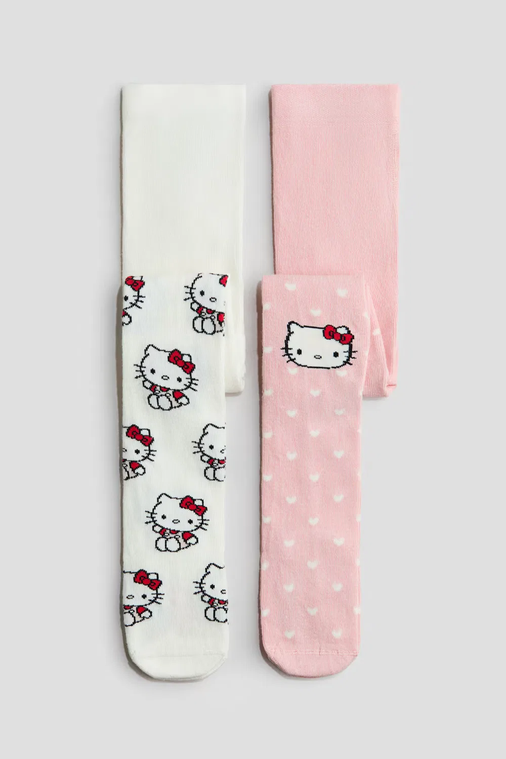 Комплект из двух колготок с жаккардовым узором H&M, Hellrosa/Hello Kitty
