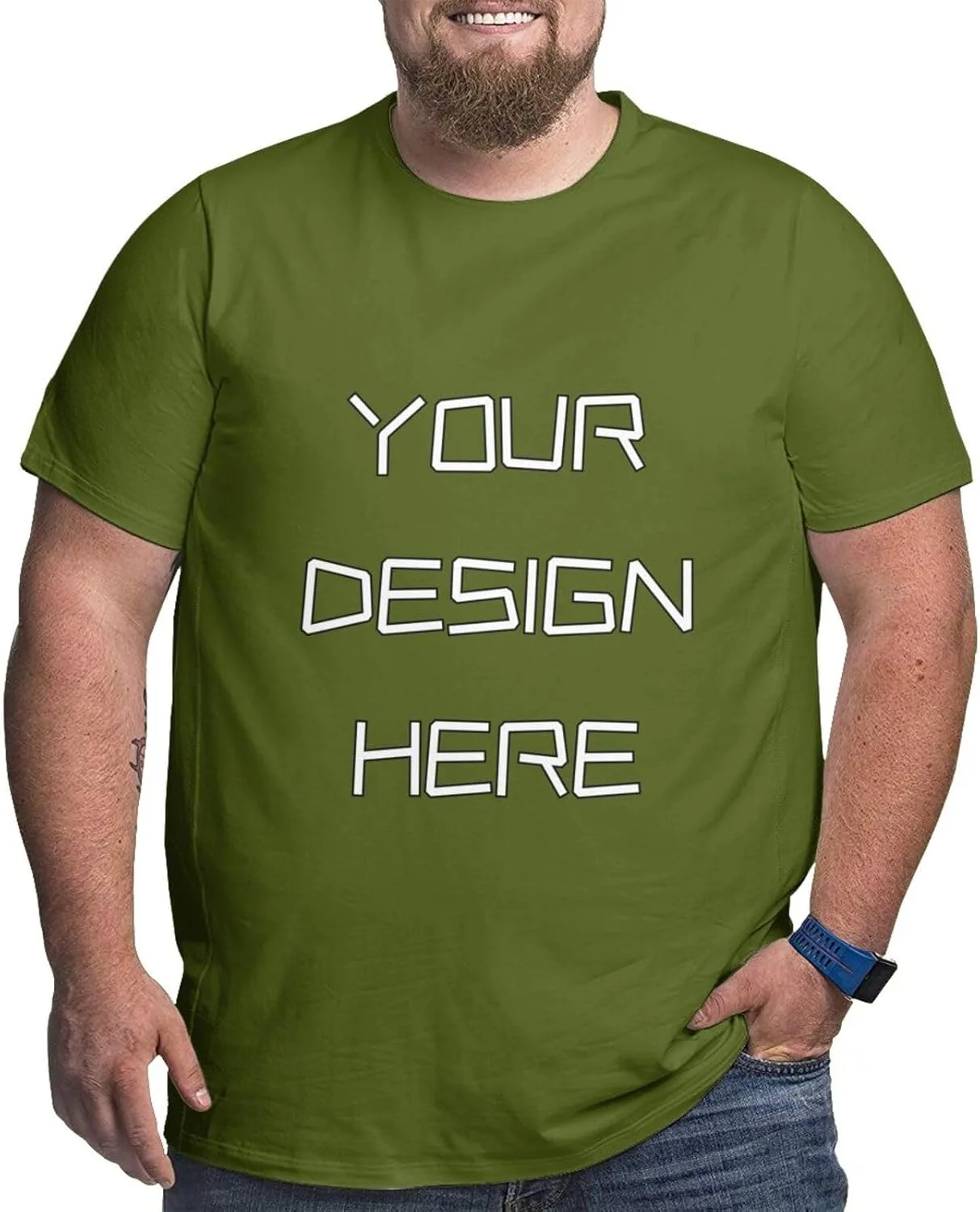 Футболка Big Tall Custom Shirt Cotton Short Sleeve