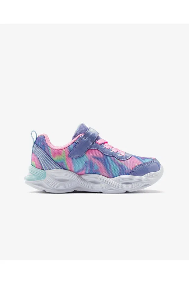 Детские кроссовки для девочек светящиеся Twi̇Sty glow - sorbet swi̇rl Skechers, Gravel/Multiple — фото 2