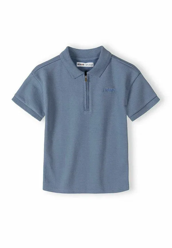 Костюм с молнией из пике, хлопок, Set with zip collar - tracksuit bottoms, Minoti, синий — фото 3