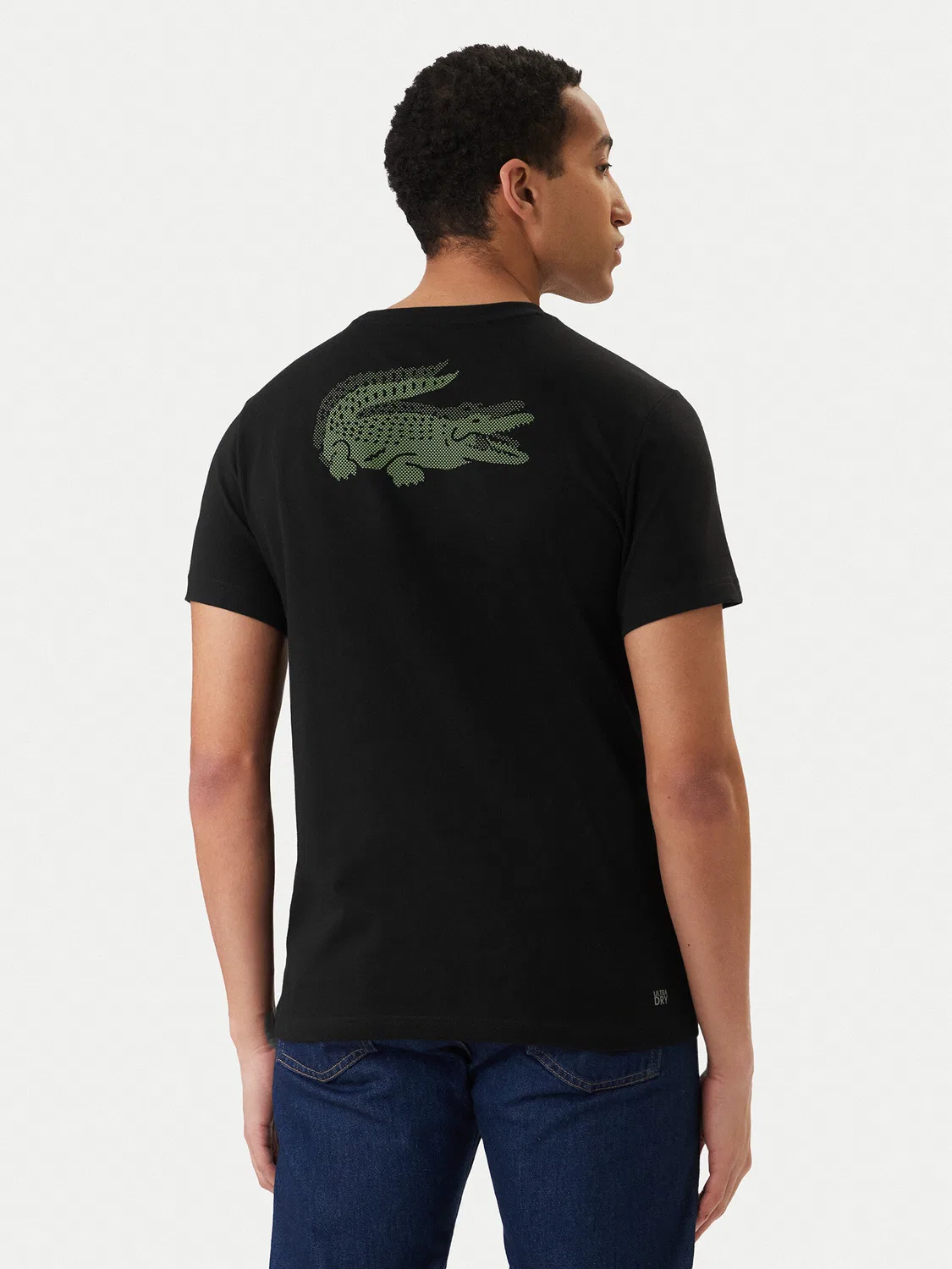 Мужская футболка стандартного кроя Lacoste, черный — фото 3