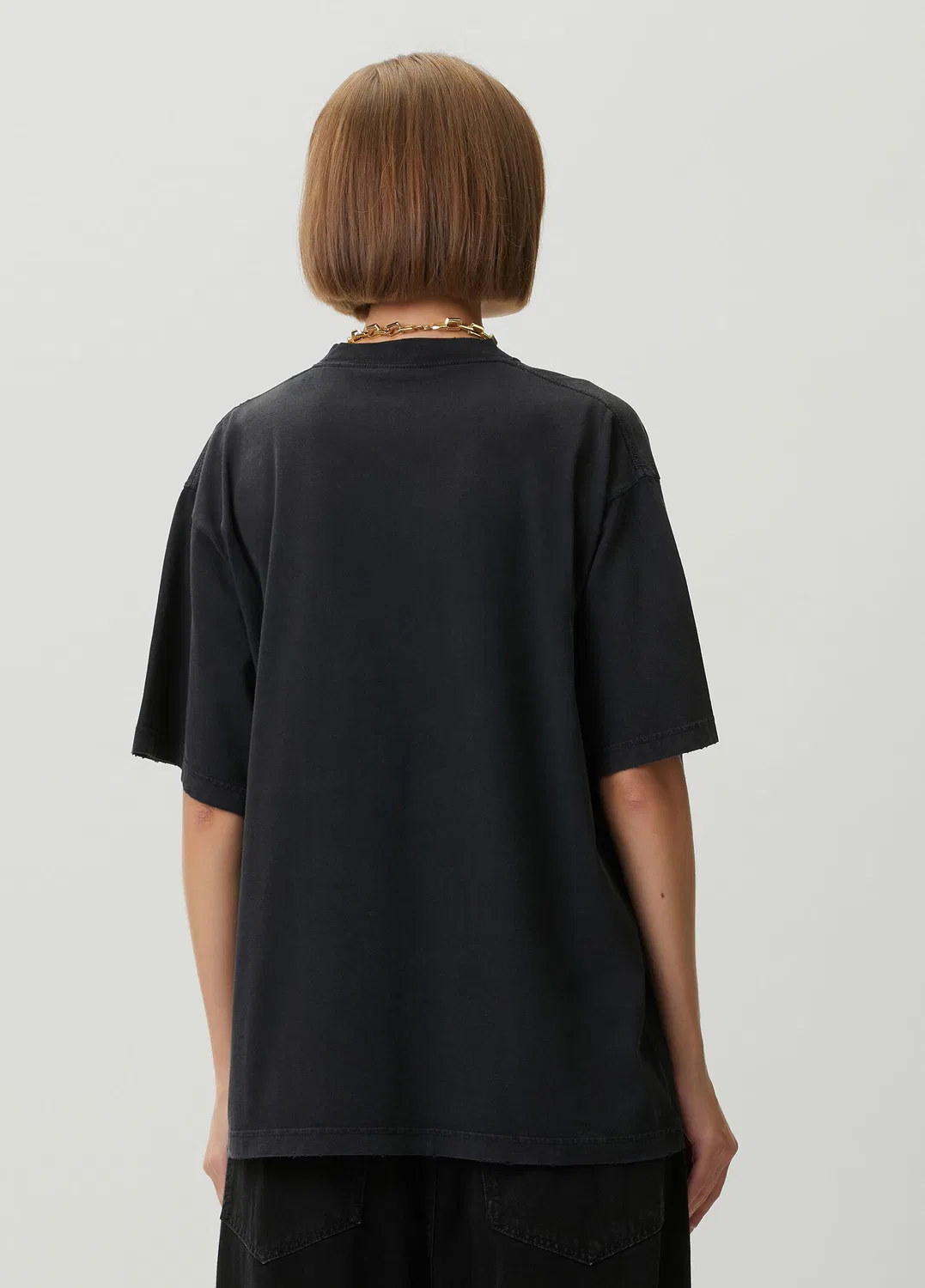 Футболка оверсайз с принтом Balenciaga, black — фото 4