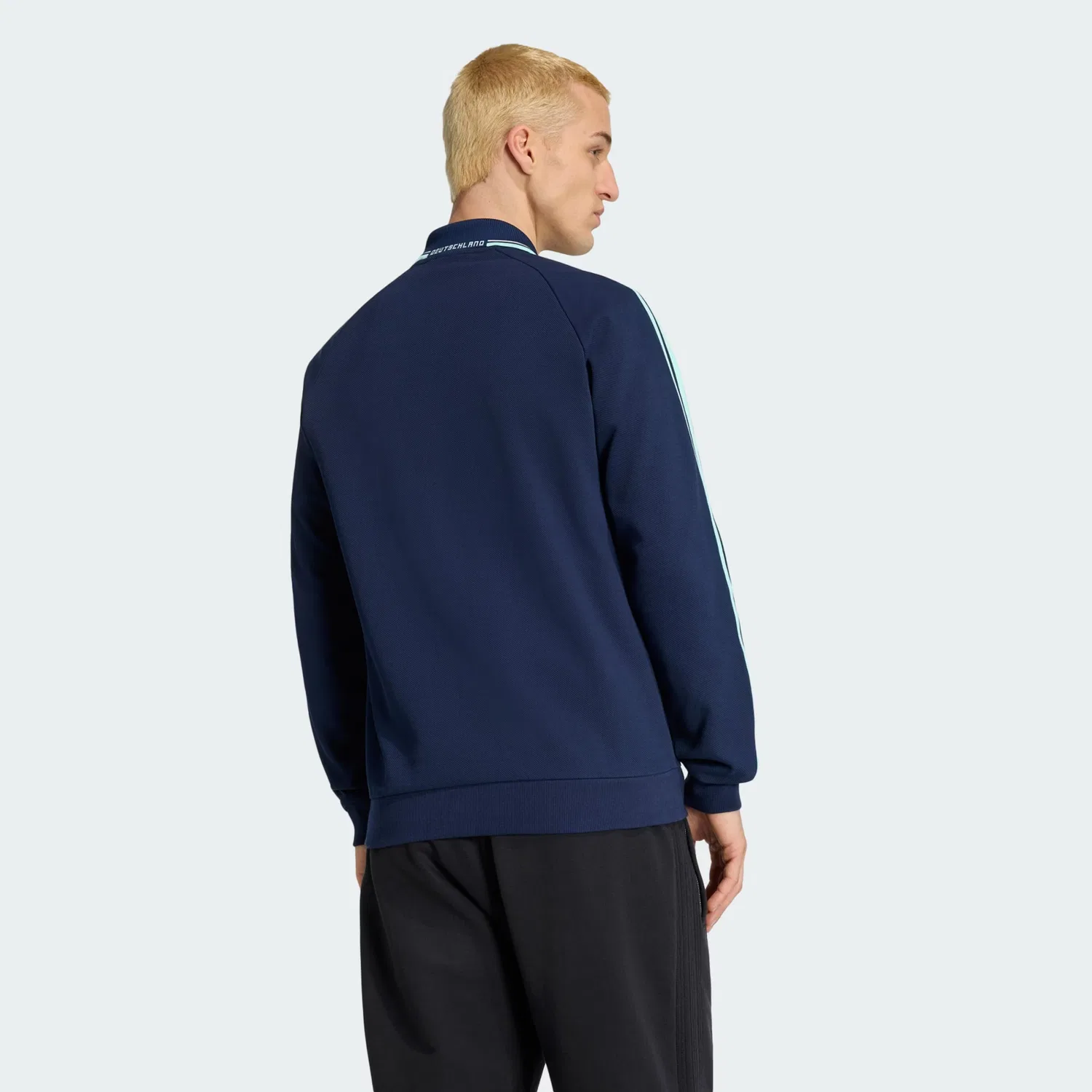 Толстовка на молнии Adidas Performance Athletic Germany Away Anthem темно-синего цвета — фото 2
