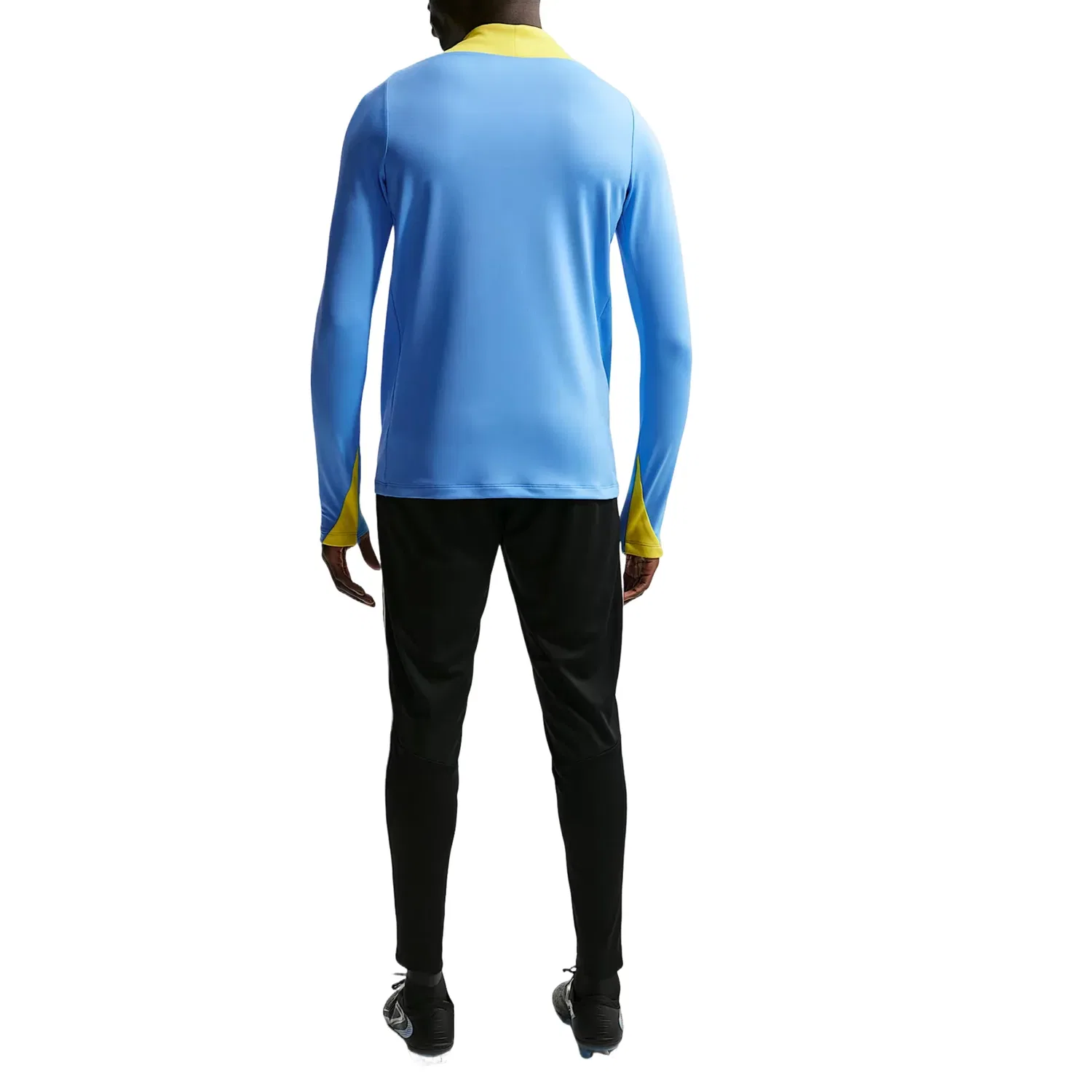 Мужская игровая майка F.C. Barcelona Strike Fourth Dri-FIT Knit Drill T-Shirt 'University Blue Opti Yellow Nike, University Blue/Opti Yellow — фото 4