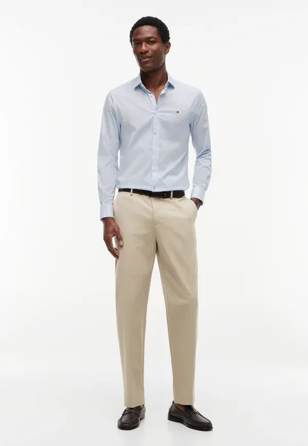 Рубашка с принтом в полоску Tommy Hilfiger Cloudy Blue/White, белый/голубой — фото 2