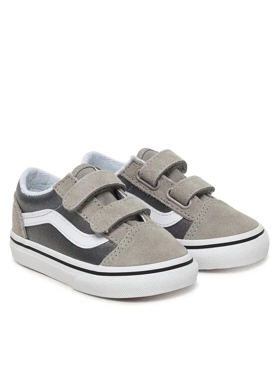 Кеды Old Skool V Vans, серебро — фото 2