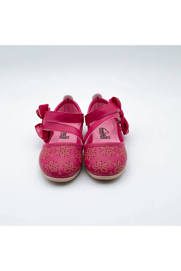 Детские балетки для девочек с принтом Arçın Shoes, Fuchsia — фото 3