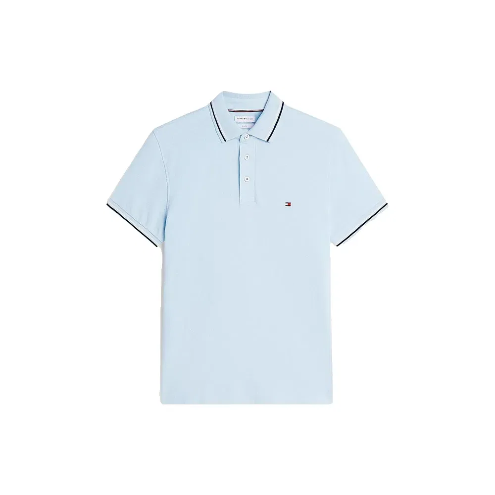 Поло с коротким рукавом slim fit Tommy Hilfiger, синий — фото 3