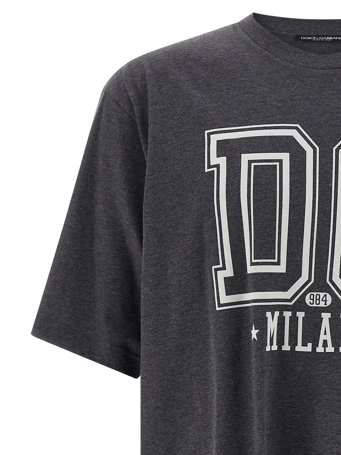 Мужская футболка с принтом Gray Cotton T-Shirt Dolce & Gabbana, Gray — фото 3
