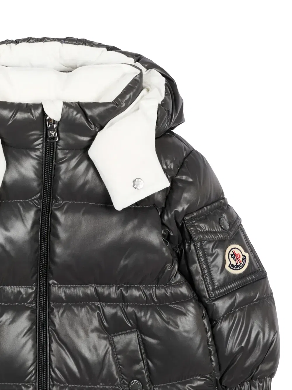 Куртка Maire с капюшоном и наполнителем Moncler Enfant, серый — фото 3